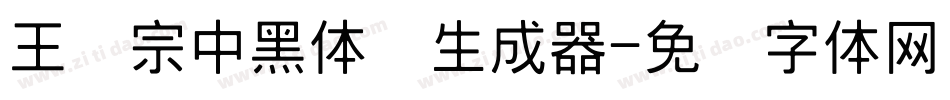 王汉宗中黑体简生成器字体转换