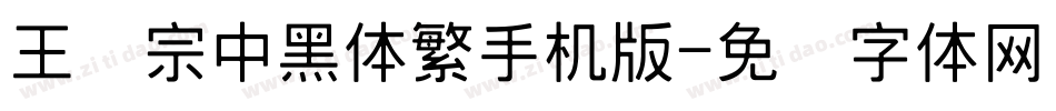 王汉宗中黑体繁手机版字体转换