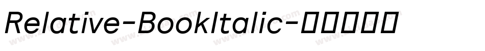 Relative-BookItalic字体转换