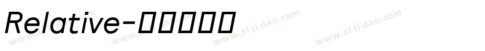 Relative字体转换