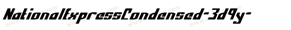 NationalExpressCondensed-3d9y字体转换
