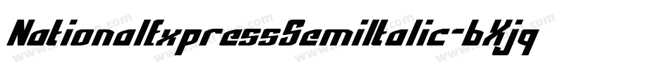 NationalExpressSemiItalic-6Xjq字体转换