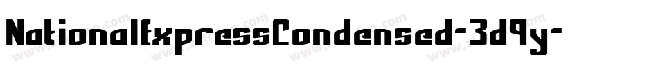 NationalExpressCondensed-3d9y字体转换