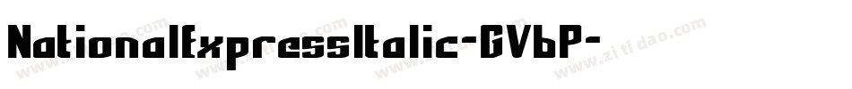 NationalExpressItalic-GV6P字体转换
