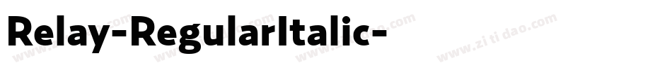Relay-RegularItalic字体转换