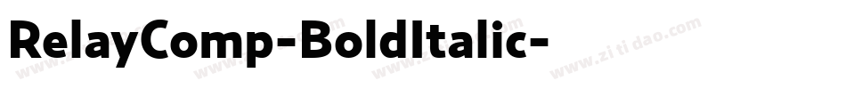 RelayComp-BoldItalic字体转换