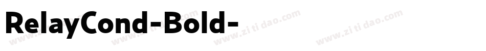 RelayCond-Bold字体转换