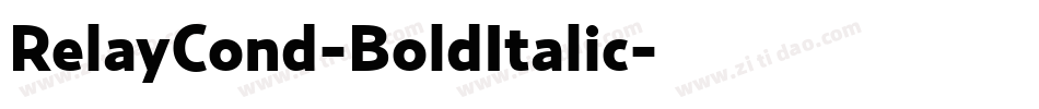RelayCond-BoldItalic字体转换