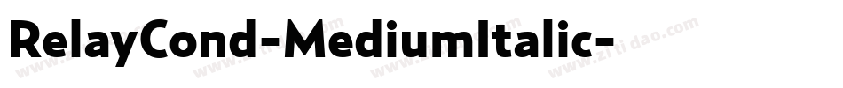 RelayCond-MediumItalic字体转换