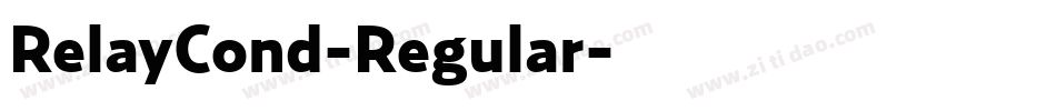 RelayCond-Regular字体转换