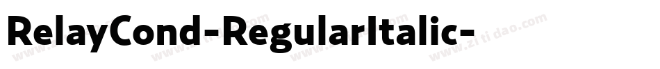 RelayCond-RegularItalic字体转换