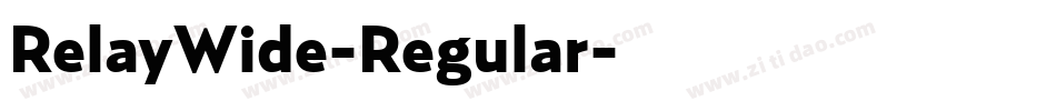 RelayWide-Regular字体转换