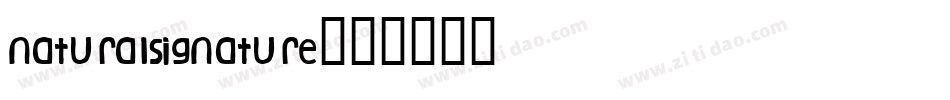 NaturalSignature字体转换