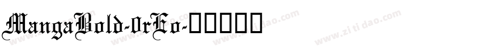 MangaBold-0rEo字体转换