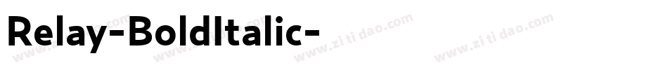 Relay-BoldItalic字体转换