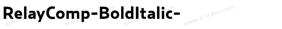 RelayComp-BoldItalic字体转换