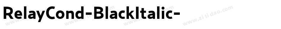 RelayCond-BlackItalic字体转换