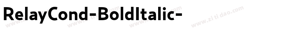 RelayCond-BoldItalic字体转换