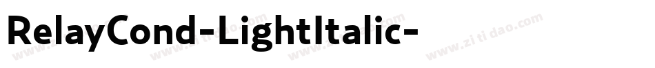 RelayCond-LightItalic字体转换