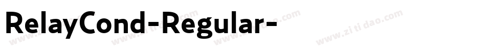 RelayCond-Regular字体转换
