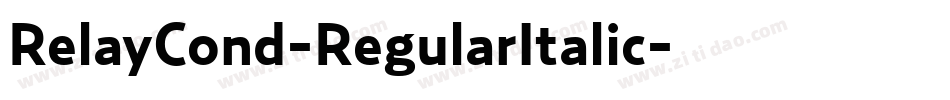 RelayCond-RegularItalic字体转换