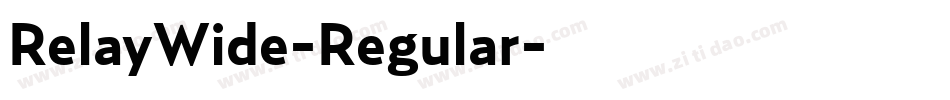 RelayWide-Regular字体转换