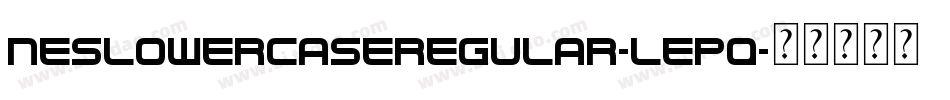 NesLowercaseRegular-lePq字体转换