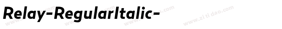 Relay-RegularItalic字体转换