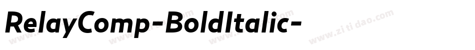 RelayComp-BoldItalic字体转换