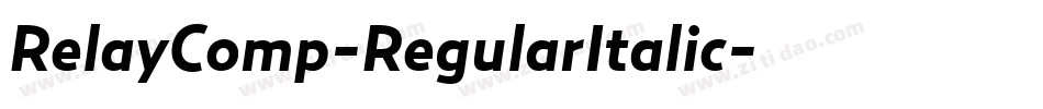 RelayComp-RegularItalic字体转换