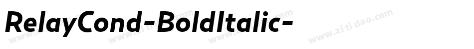 RelayCond-BoldItalic字体转换