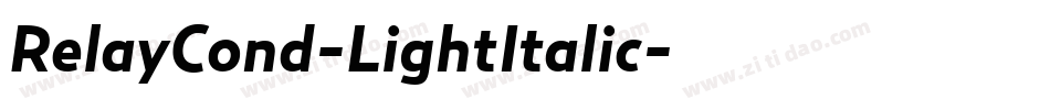 RelayCond-LightItalic字体转换