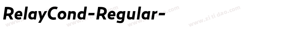 RelayCond-Regular字体转换