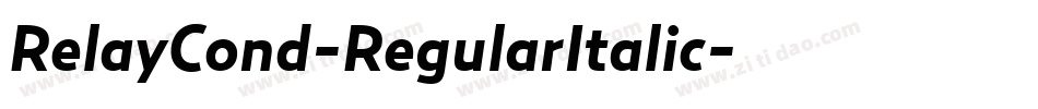 RelayCond-RegularItalic字体转换