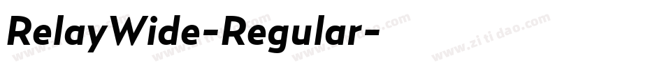 RelayWide-Regular字体转换