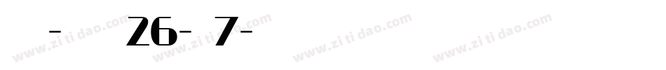 TT-Num26-N7字体转换