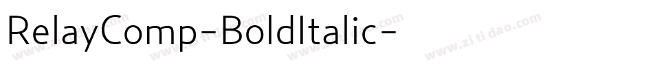 RelayComp-BoldItalic字体转换