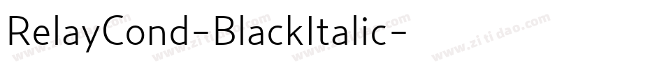 RelayCond-BlackItalic字体转换