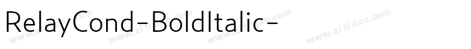 RelayCond-BoldItalic字体转换