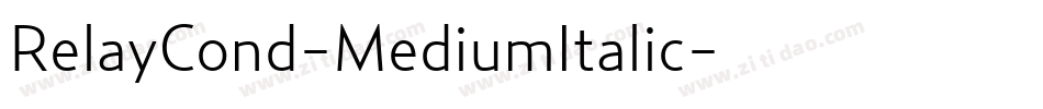 RelayCond-MediumItalic字体转换