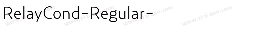 RelayCond-Regular字体转换