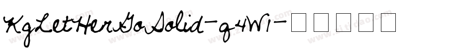 KgLetHerGoSolid-q4W1字体转换