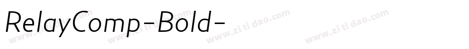 RelayComp-Bold字体转换