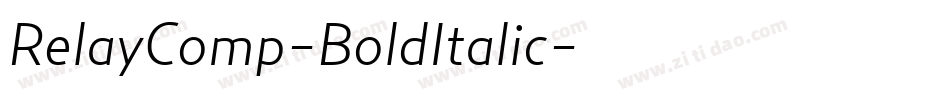 RelayComp-BoldItalic字体转换