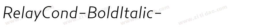 RelayCond-BoldItalic字体转换