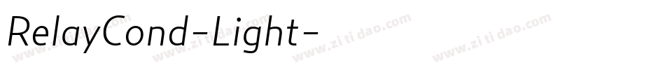 RelayCond-Light字体转换