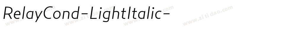 RelayCond-LightItalic字体转换