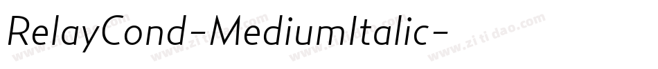RelayCond-MediumItalic字体转换