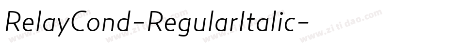 RelayCond-RegularItalic字体转换