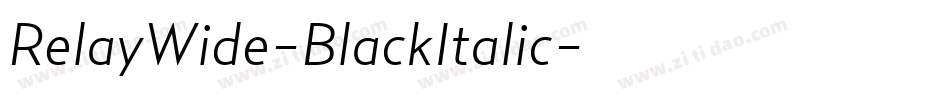 RelayWide-BlackItalic字体转换